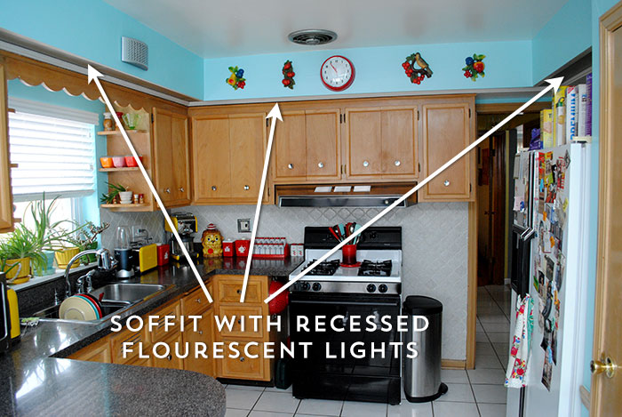 How do you decorate a kitchen soffit?