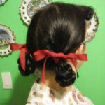 1940s pigtail loop braids