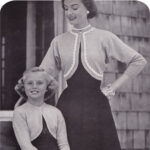 Vintage knitting pattern: 1954 Mother & Daughter Shrug