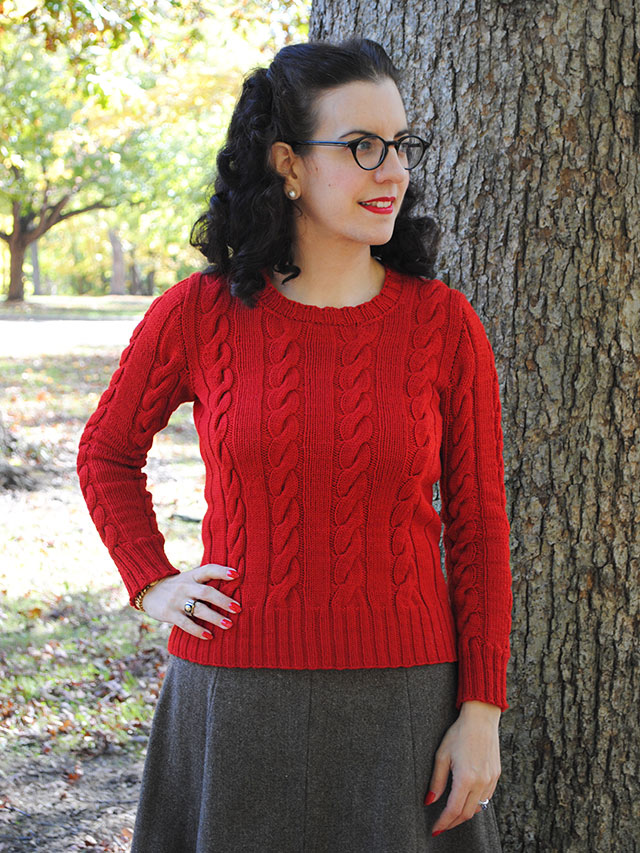 finished Campus Classics Cable Pullover 1947
