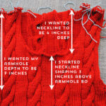 Fit & knit a 40s pullover series: changing the neckline and a sleeve preview