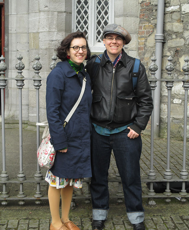 outside Dublin Castle with Mel
