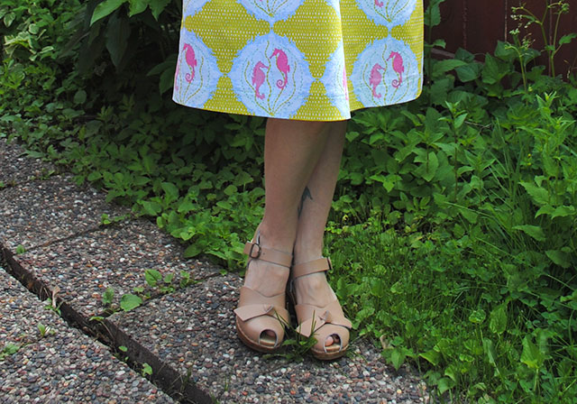 Sven Clogs with my Seahorses wrap dress