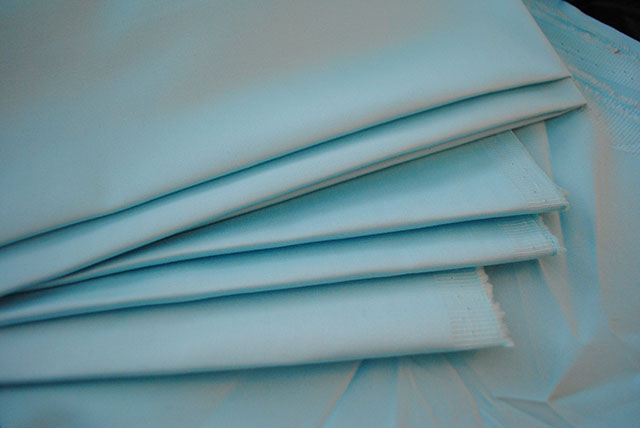 baby blue sateen from Mood Fabrics