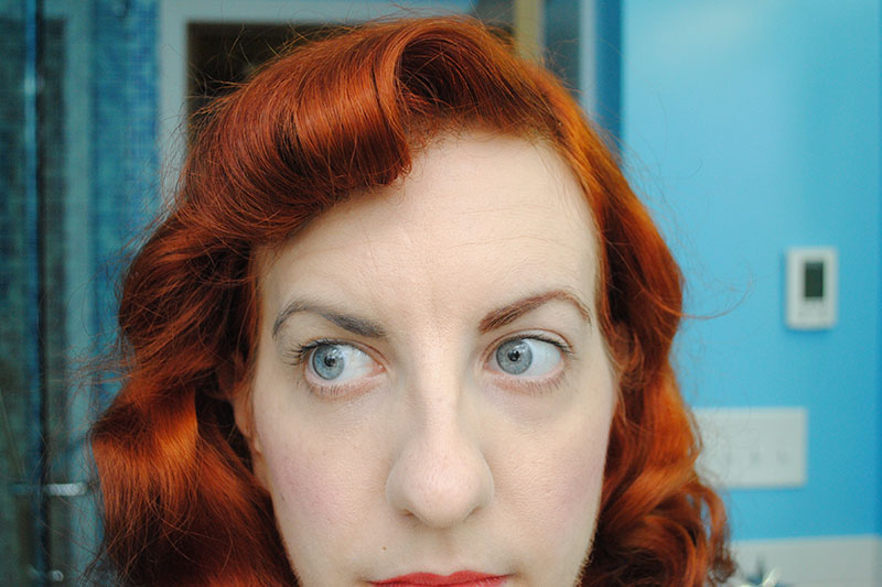 My new trick to transforming naturally dark eyebrows to match dyed red  