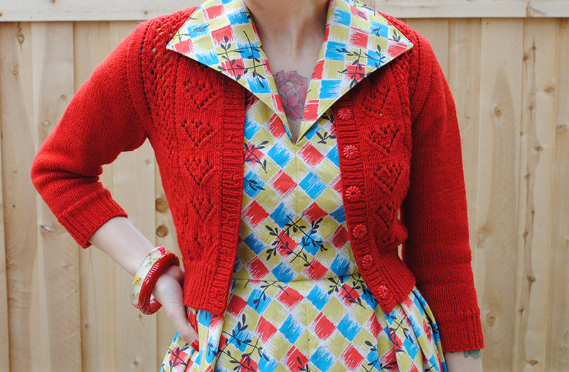 Cropped Ten of Hearts cardigan