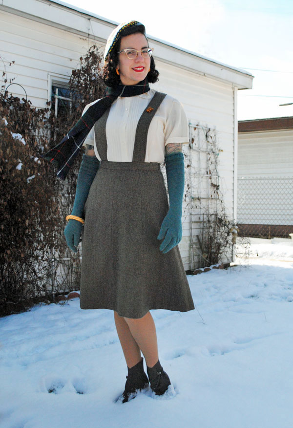 Finished: Hollywood Patterns tweed pinafore skirt | By Gum, By Golly